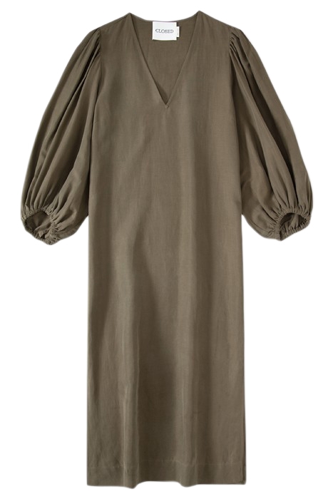 PUFF SLEEVE DRESS ARMY GREEN 3