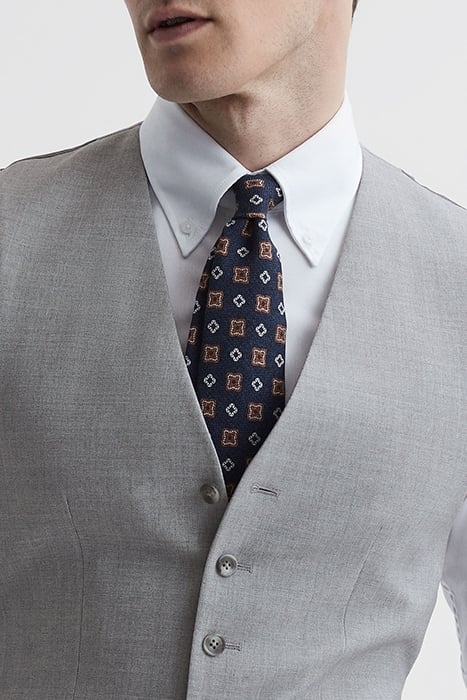 ARROW-TEXTURED WAISTCOAT GREY 6