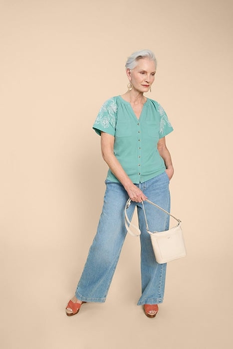 DAISY RAGLAN SHIRT MID TEAL 1