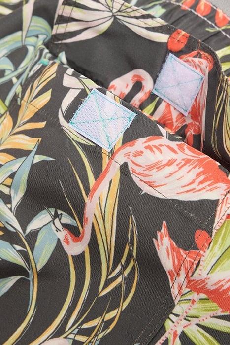 FLAMINGO SWIMSHORT BLACK PRINTED 4