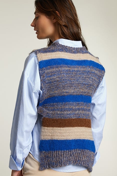 MULTI STRIPED CREW NECK SPENCER 2