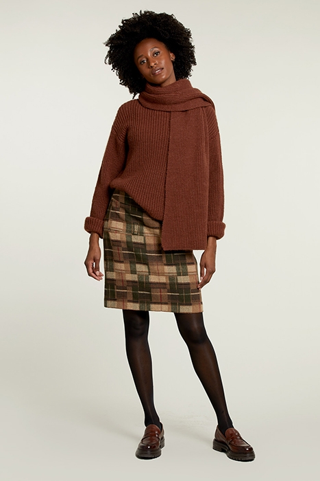 BROWN CHECKED SHORT SKIRT 3