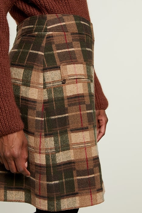 BROWN CHECKED SHORT SKIRT 4