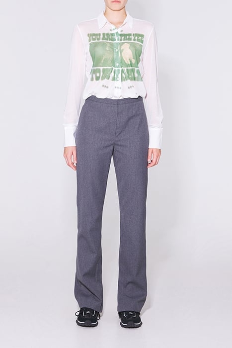 GRAY STRAIGHT-CUT SUIT PANTS 1