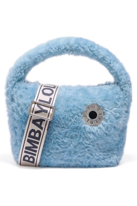 S BLUE FUR HOBO BAG 1