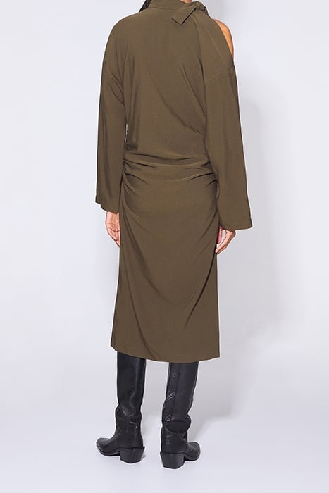 KHAKI MIDI DRESS 2