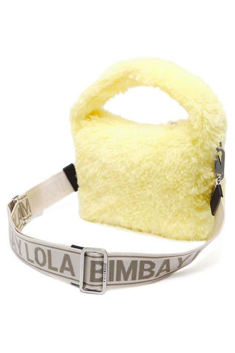 S YELLOW FUR HOBO BAG 2