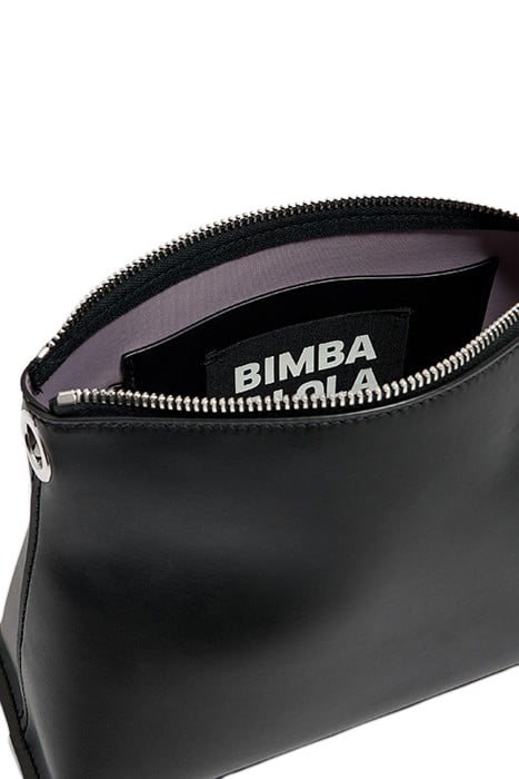 M BLACK LEATHER TRAPEZIUM BAG 3