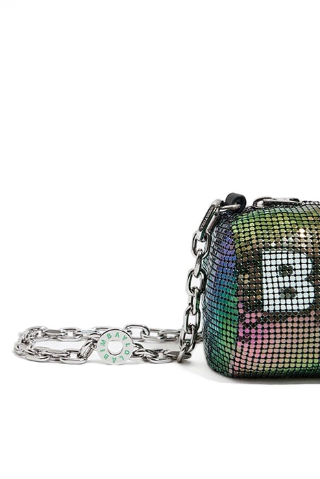IRIDESCENT MESH CYLINDRICAL BAG 3