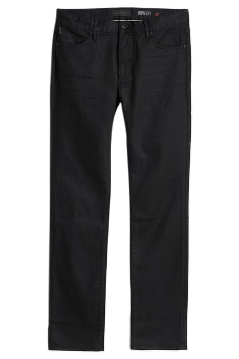 BOWERY COATED STRETCH JEAN JET BLACK 1