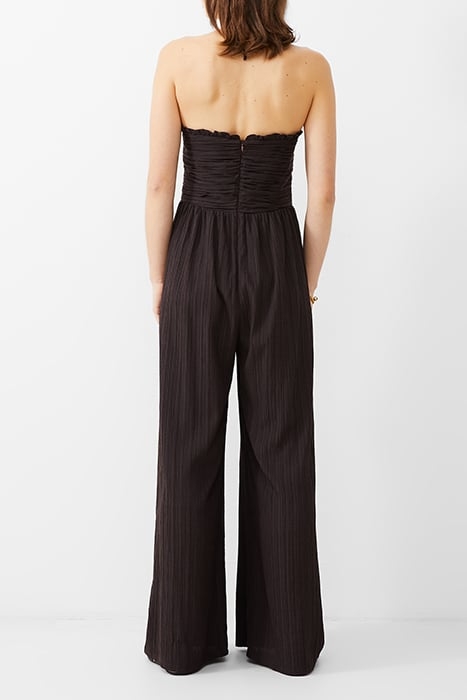 BONNY PLEATED STRAPPY JUMPSUIT BROWN 2