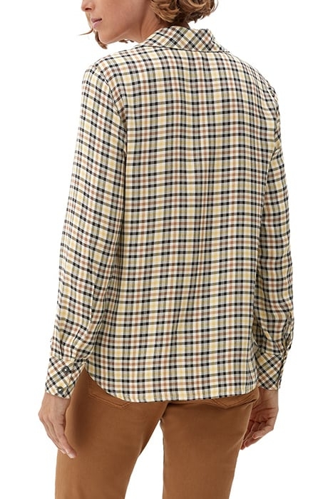 S.OLIVER BLOUSES BROWN CHECK 2