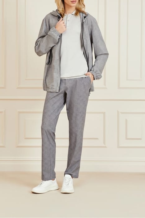 FORMAL PERFORMANCE LIGHT WOOL GREY BOMBER JACKET EFFE 3