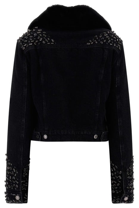 GUESS ECO DORIA SHEARLING JACKET CRATERS STONES 5