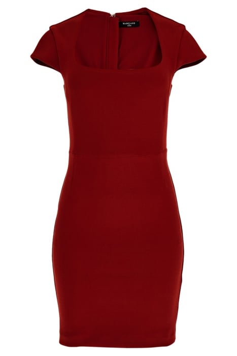 POLLY PENCIL DRESS LACQUER RED 3