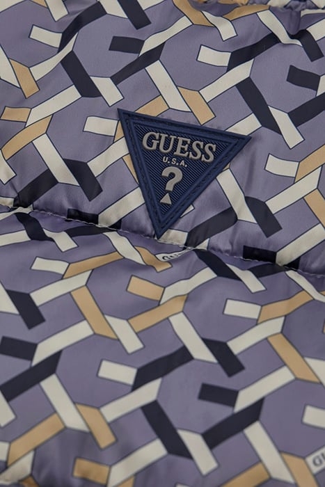 GUESS ECO SUPER LIGHT PUFFA VEST G CHAIN BLUE AOP 6