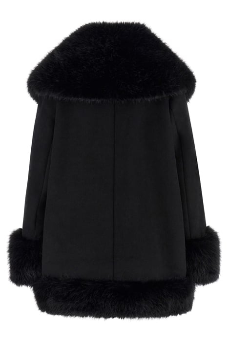 THE JACKSON COAT JET FAUX FUR BLACK 5
