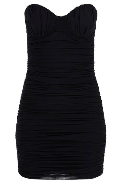 MARCIANO BY GUESS ALANNAH MESH DRESS JET BLACK 5