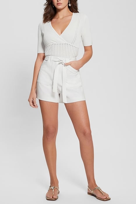 GUESS ECO VALENTINA SHORTS PURE WHITE 3