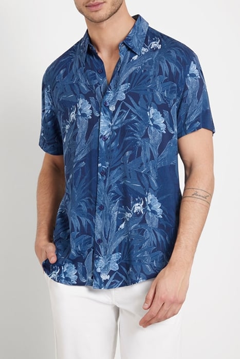 GUESS ECO SS ECO RAYON TROPICAL SHIRT ETCHED TROPICAL PRIN 1