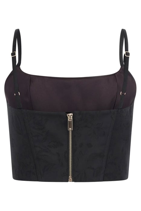MARCIANO BY GUESS BLOSSOM CORSET TOP JET BLACK A996 2