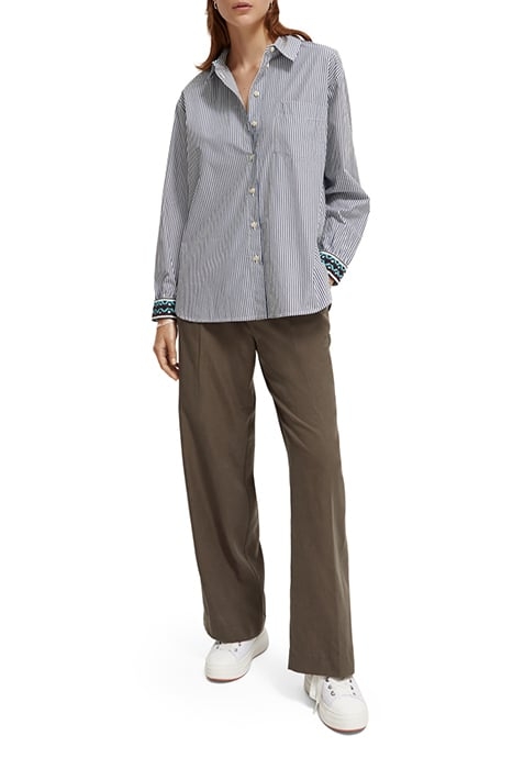 OVERSIZED SHIRT WITH POCKET MARINE STRIPE 3