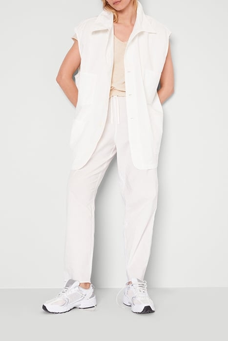 SLEEVELESS JACKET WITH SHIRT COLLAR BLANC 3