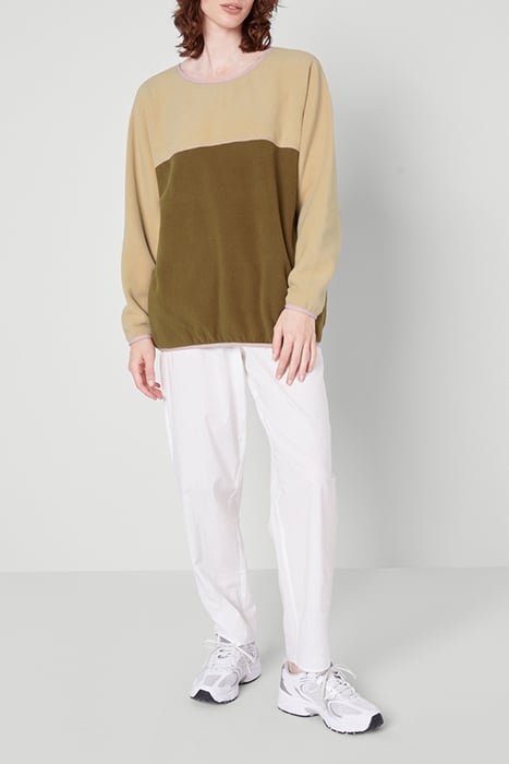 BOAT COLLAR LONG-SLEEVES SWEATSHIRT KAKI / BEIGE 3