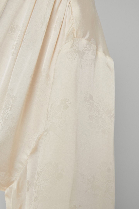 7/8 SLEEVES V COLLAR LONG DRESS NACRE 5