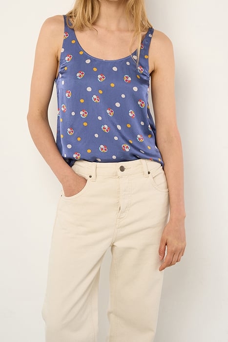 THIN STRAPE U COLLAR SHORT TANK TOP NICOLE 1