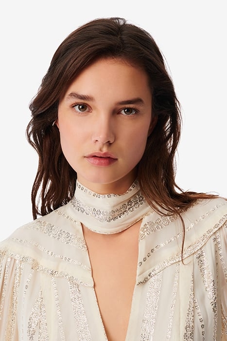 VIVIANA BLOUSE IN ECRU/SILVER 5