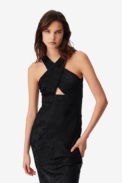 CALVINO DRESS IN SHINY BLACK 4