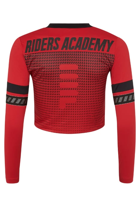 C27 CROPPED LONGSLEEVE TRUE RED-BLACK 2