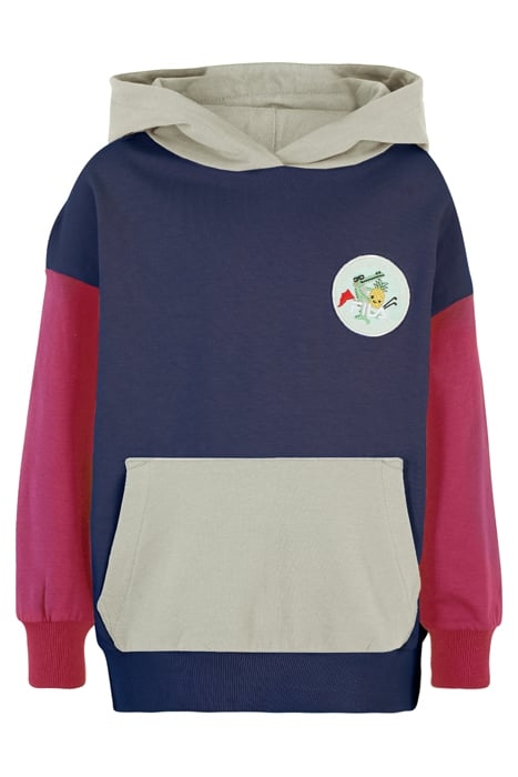 THACKERVILLE OVERSIZED HOODY MEDIEVAL BLUE-ANTIQUE WHITE-CAR 1