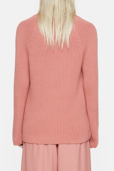 V NECK LONG SLEEVE KNITS ROSE DUST 2