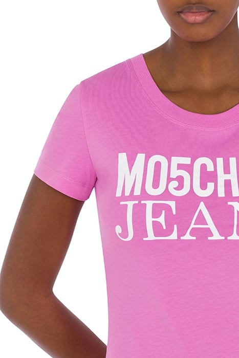LOGO PRINT JERSEY T-SHIRT PINK 4