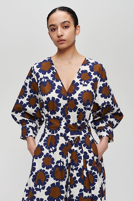 COTTON PRINTED DRESS JAPAN BLUE 5