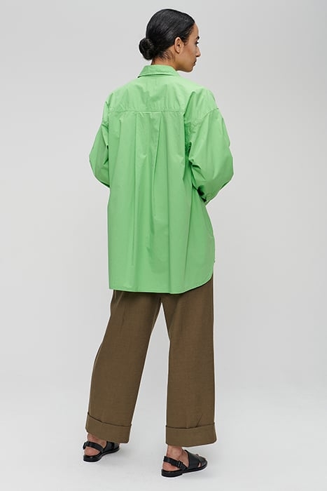 WIDE ORGANIC COTTON SHIRT GRASS GREEN 3