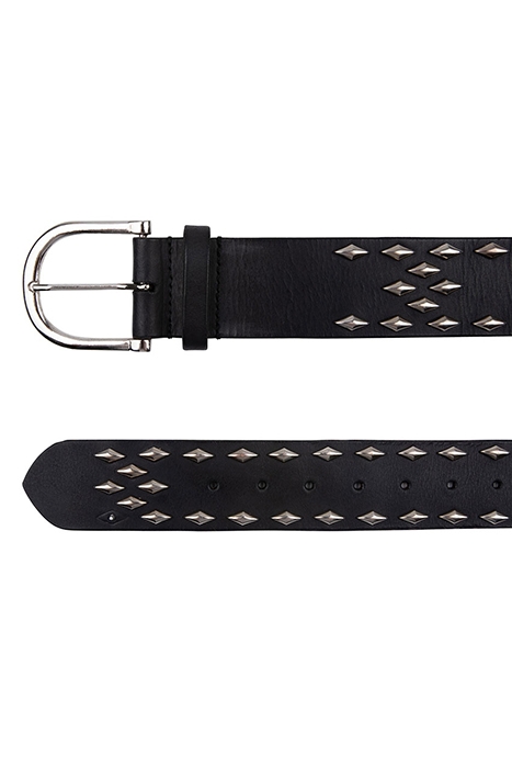 CINQUE LEATHER RIVET BELT RAVEN 5