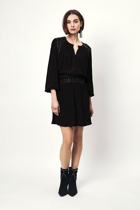 NIROKA EMBELLISHED SKIRT WASHED BLACK 1