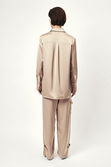 LOUDA SATIN LONG SHIRT SAND 2