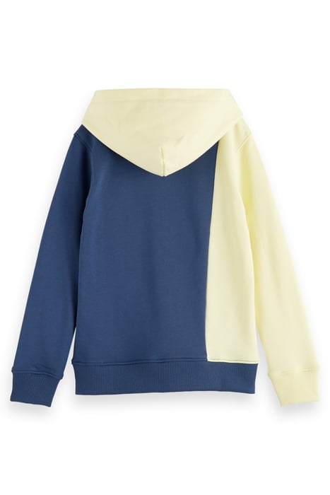 BOYS REGULAR FIT COLOURBLOCK HOODIE IN ORGANIC COTTON STORM 4