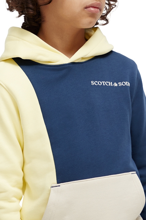 BOYS REGULAR FIT COLOURBLOCK HOODIE IN ORGANIC COTTON STORM 6