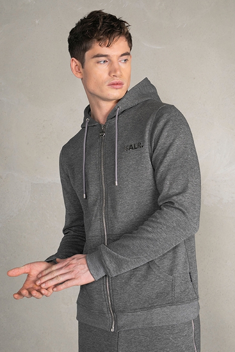 Q-SERIES STRAIGHT ZIP THRU HOODIE DK GREY HEATHER 1