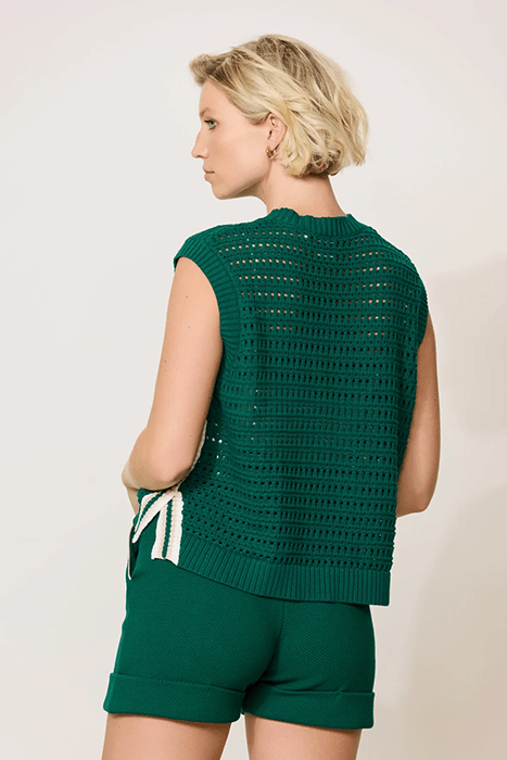 CELESTE CROCHET TOP COURT GREEN 2