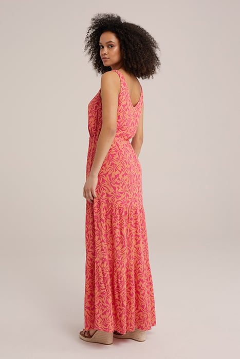 DRESS MAXI LENGTH BRIGHT PINK 2