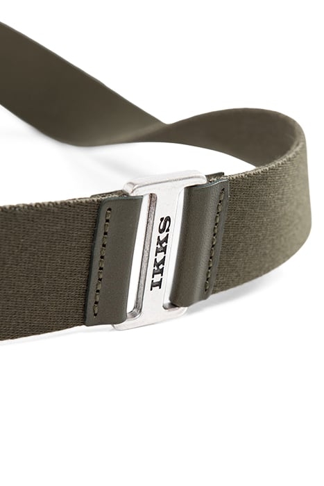 KHAKI TEXTILE BELT WITH METAL BUCKLE 3
