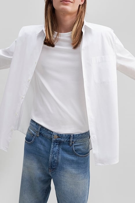 UNISEX WHITE ORGANIC COTTON GENDER FREE SHIRT 5