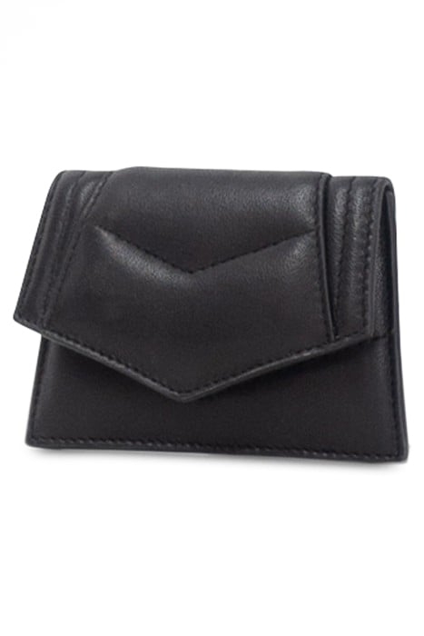 BLACK QUILTED LEATHER THE 1 ROCK CARD HOLDER SIZE S 1