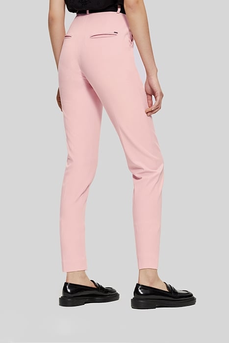 PINK CIGARETTE SUIT TROUSERS WITH BLACK BELT 2